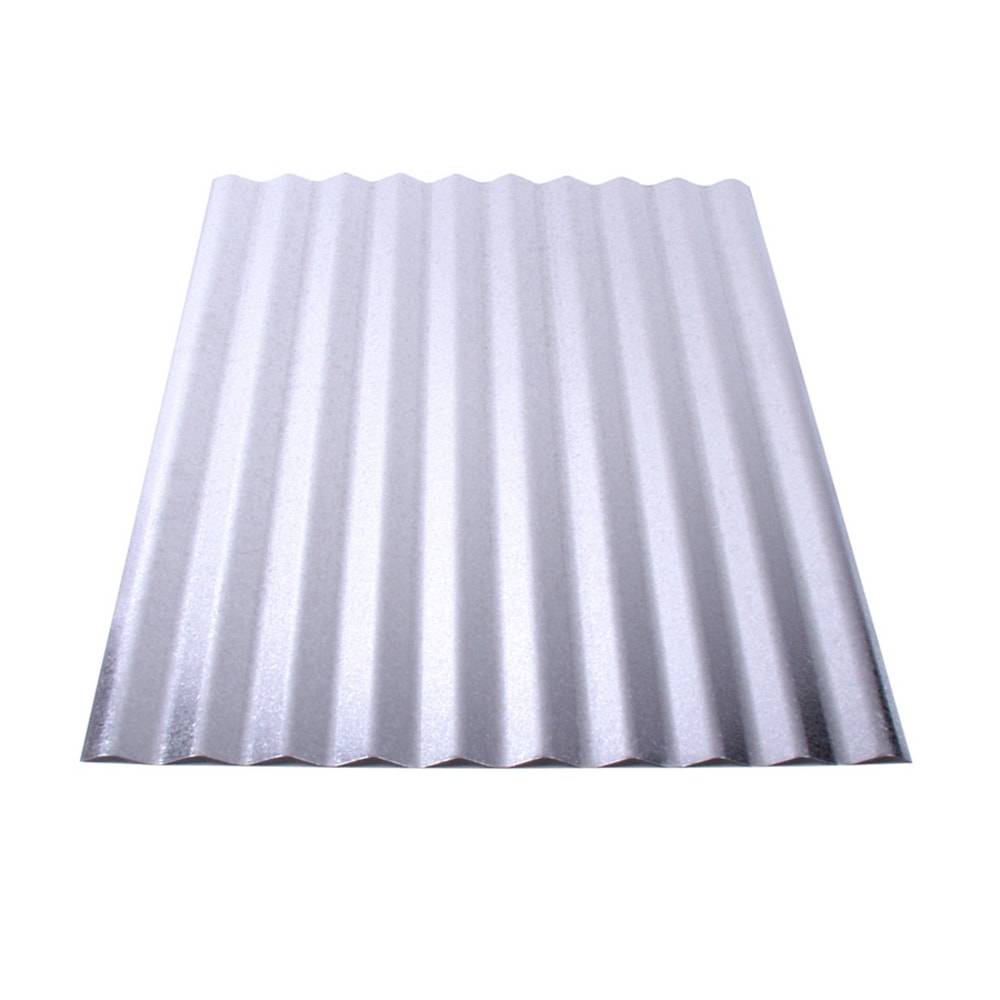 Union Corrugating Oval Corrugated 2.16-ft x 8-ft Corrugated Unpainted Galvanized Steel Roof Panel | 250OVALEC0800