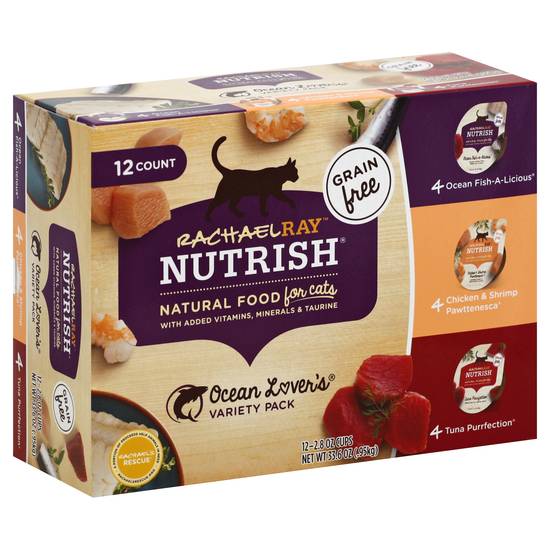 Rachael Ray Nutrish Ocean Lover's Variety pack For Cats (12 x 2.8 oz)