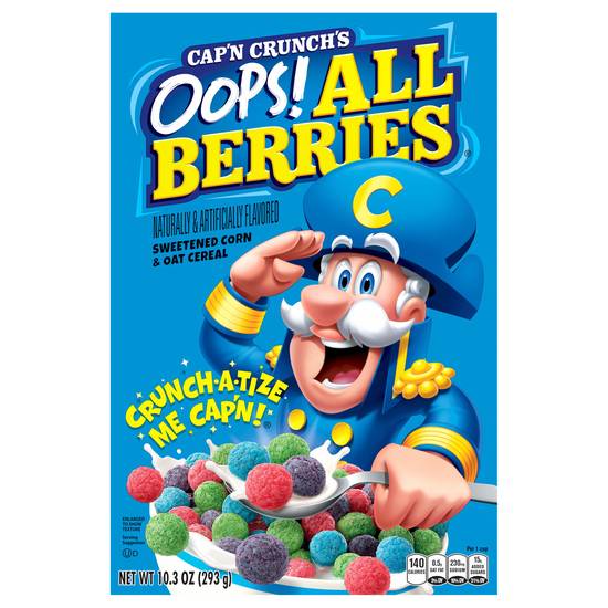 Cap'n Crunch All Berries Sweetened Corn & Oat Cereal