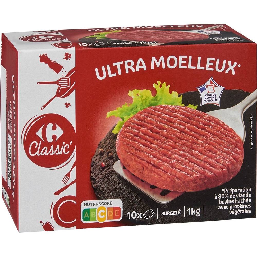 Carrefour Classic' - Haché au bœuf (10 pièces)