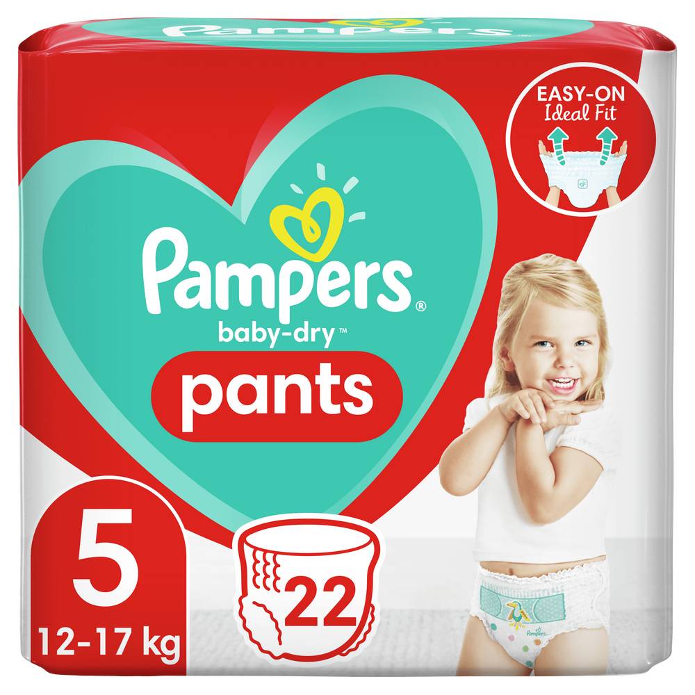 Pampers - Baby dry pants couches culottes taille 5 12-17 kg, 22 pcs (651,2g)