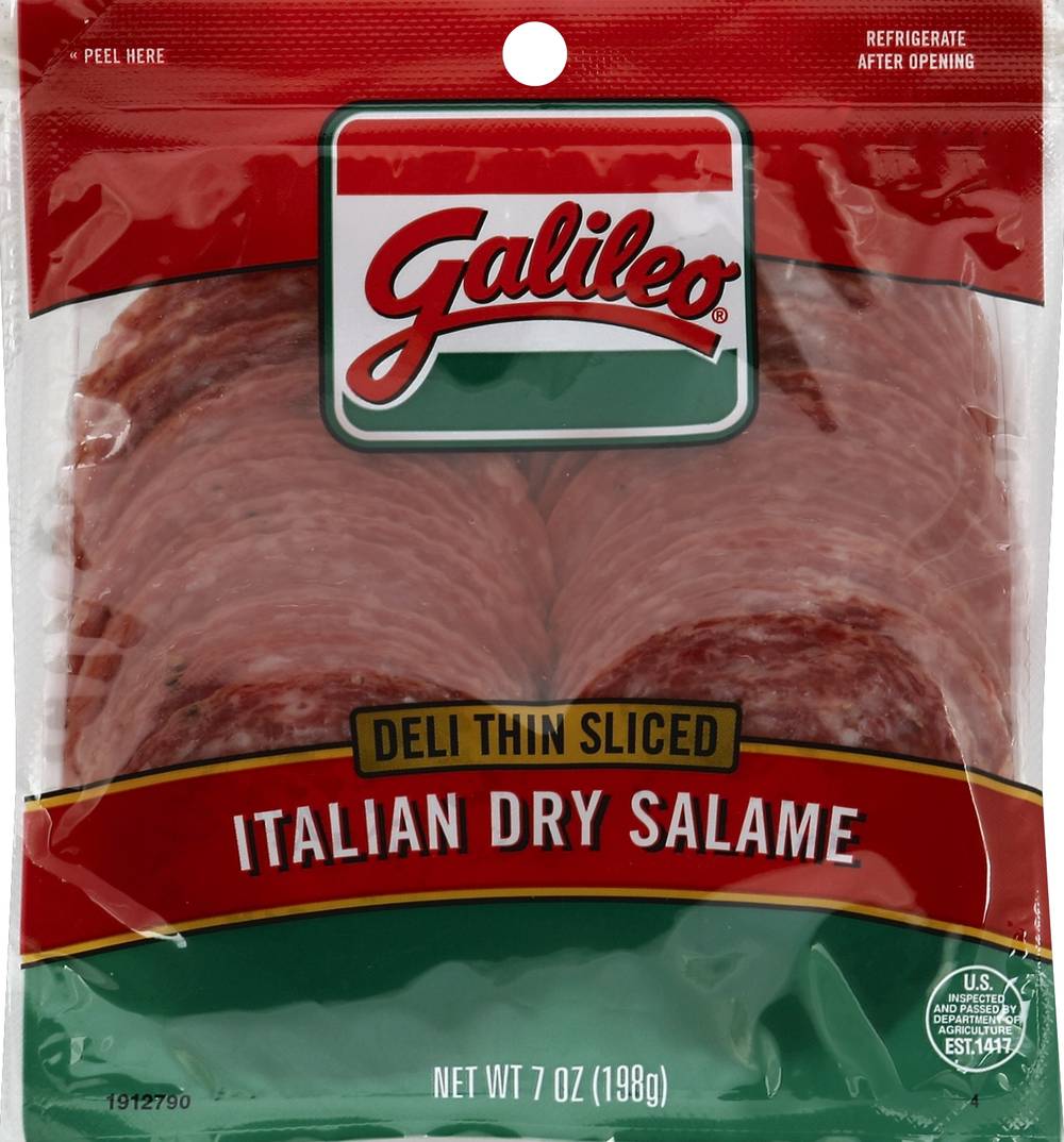 Galileo Deli Thin Sliced Italian Dry Salame (7 oz)