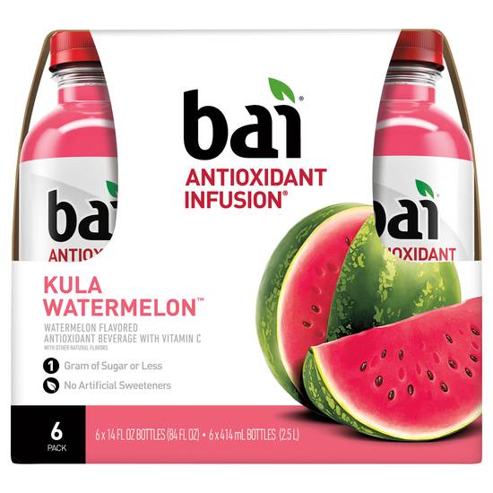 Bai Kula Watermelon Antioxidant Infusion Beverage With Vitamin C (6 pack, 14 fl oz)