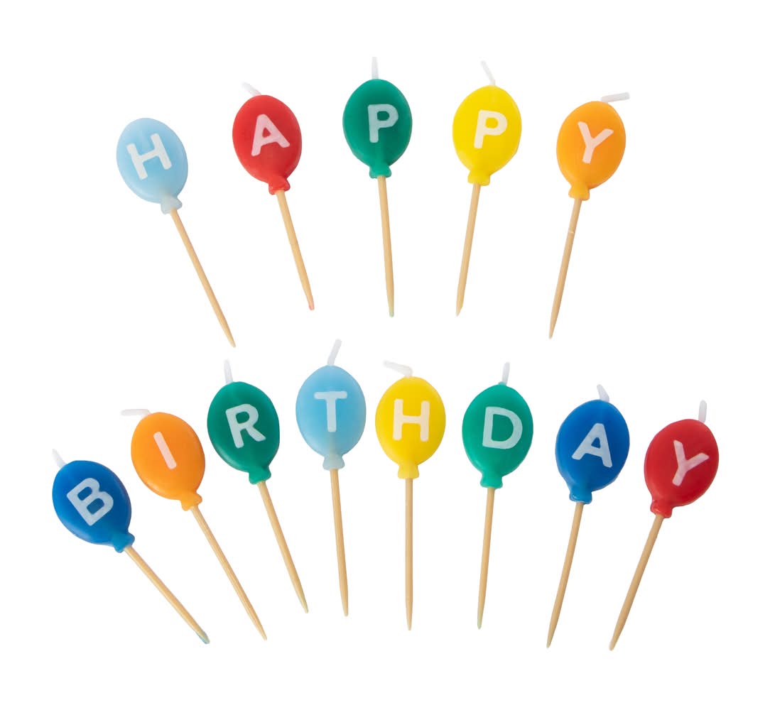 Happy Birthday Candles 13-Count Balloons