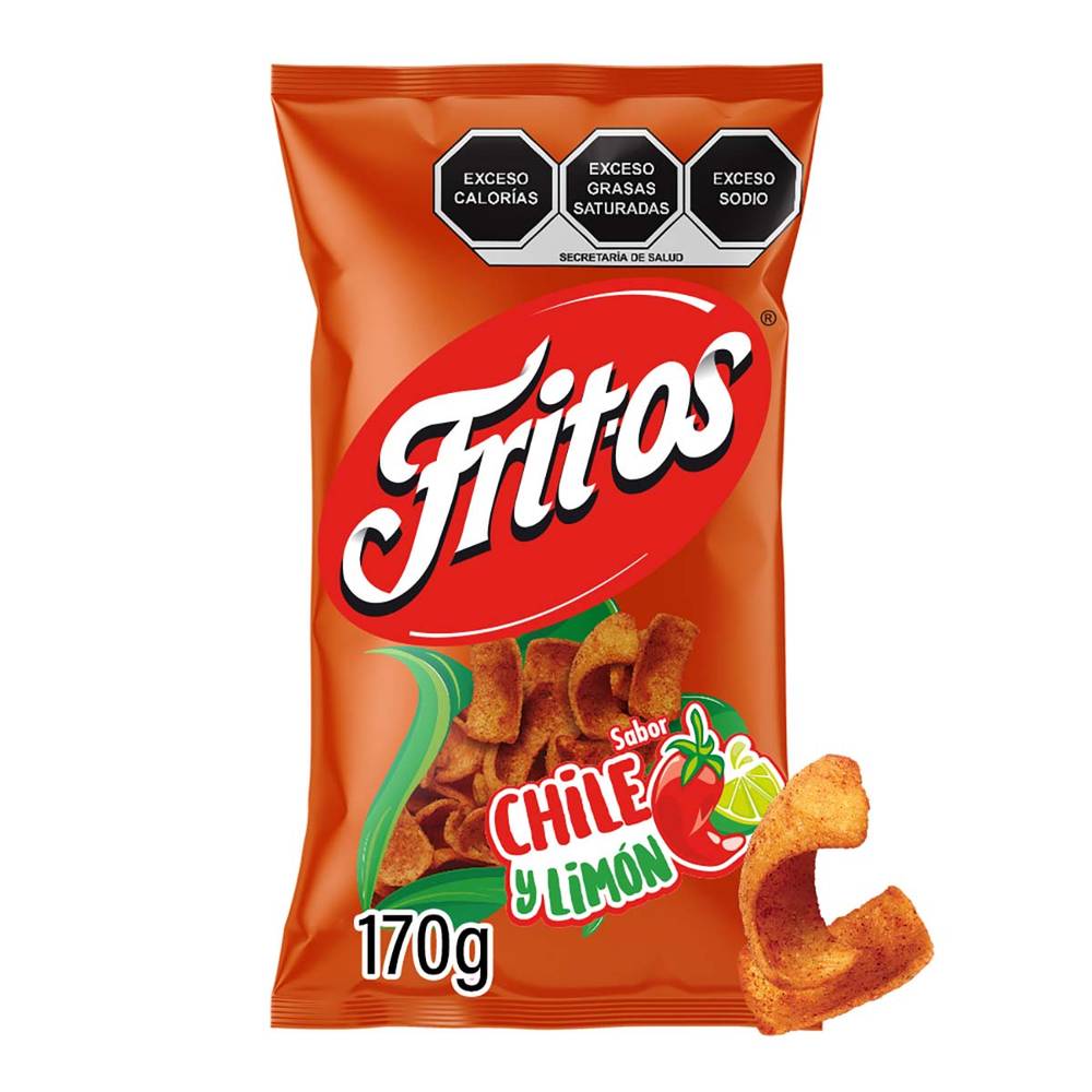 Fritos · Botana de maíz nixtamalizado con chile, limón (170 g)