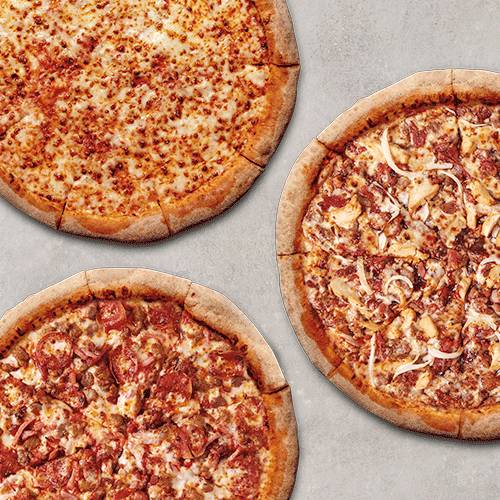 3 pizzas especialidad (medianas)