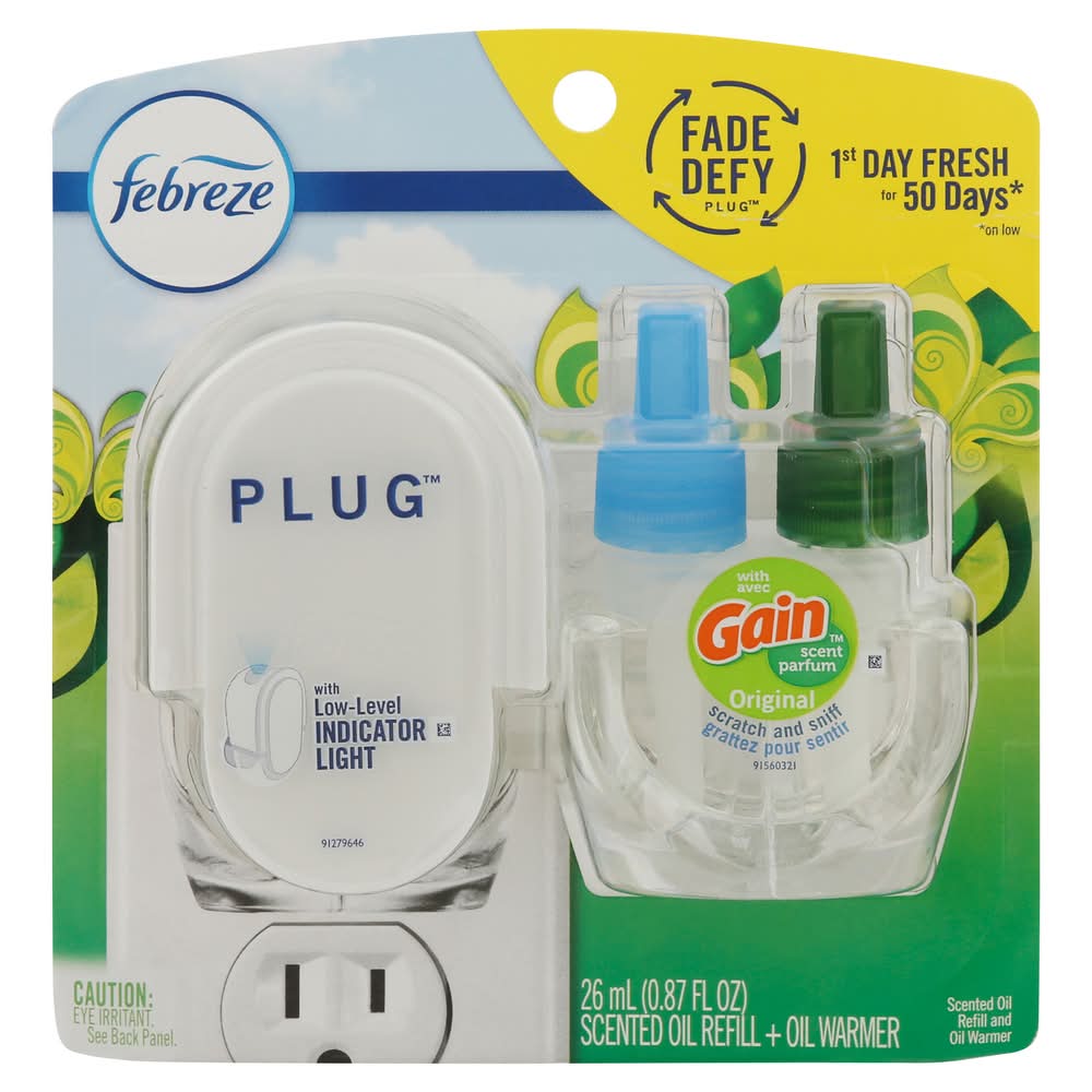 Febreze Plug Oil Refill & Warmer, Gain Original (26 ml)