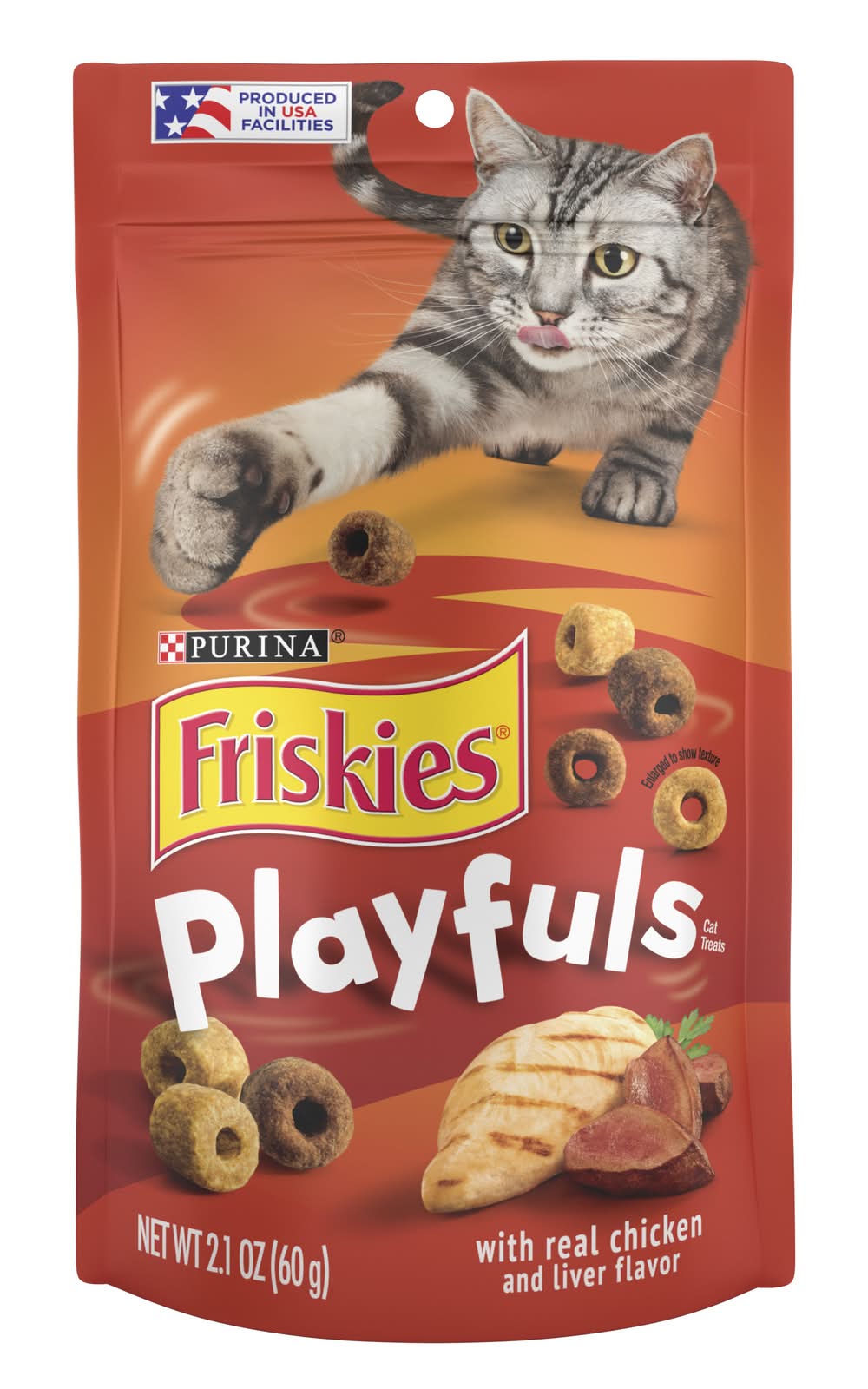 Purina Friskies Purina Playfuls With Real Chicken and Liver Cat Treats (2.1 oz)