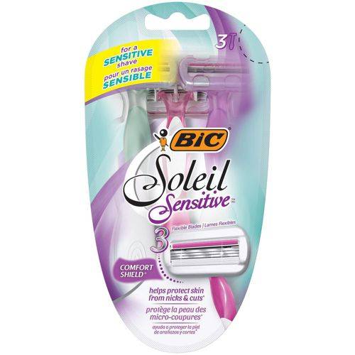 Bic rasoirs soleil glow comfort shield (-) - soleil sensitive razors (3 units)