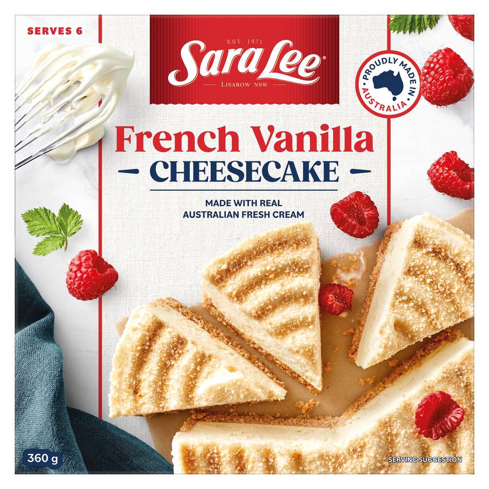 Sara Lee Fresh Cream Cheesecakes, French Vanilla (360g)