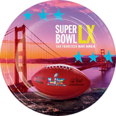 Creative Converting Super Bowl Lx Dinner Plate 8 Count-Each