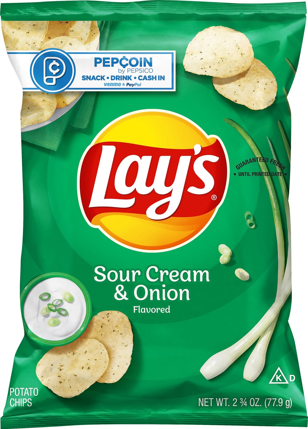Lay's Potato Chips, Sour Cream & Onion (2.75 oz)