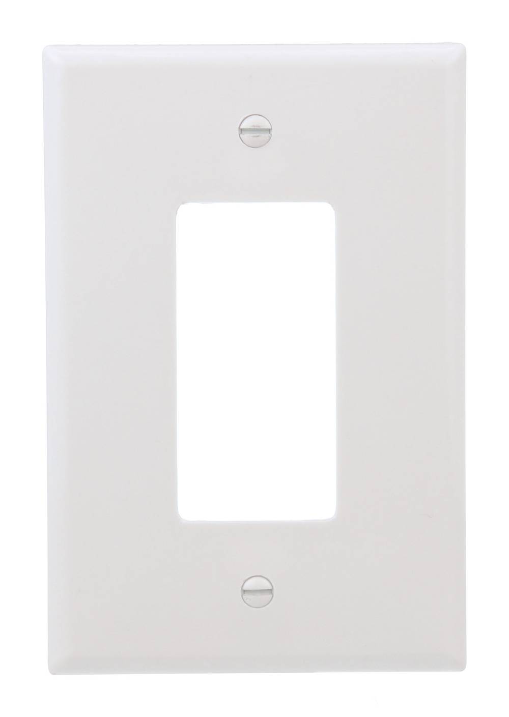 Eaton 1 -Gang Jumbo Size White Thermoplastic Indoor Decorator Wall Plate | 2751W-F-LW
