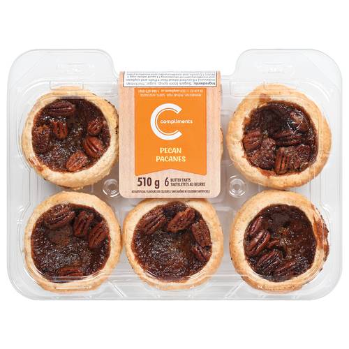 Compliments Butter Tarts Pecan 510 g (frozen)