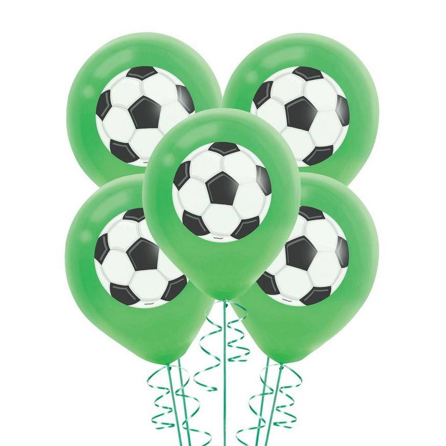 Uninflated 5ct, Goal Getter Goal Getter Green Soccer Ball Balloons