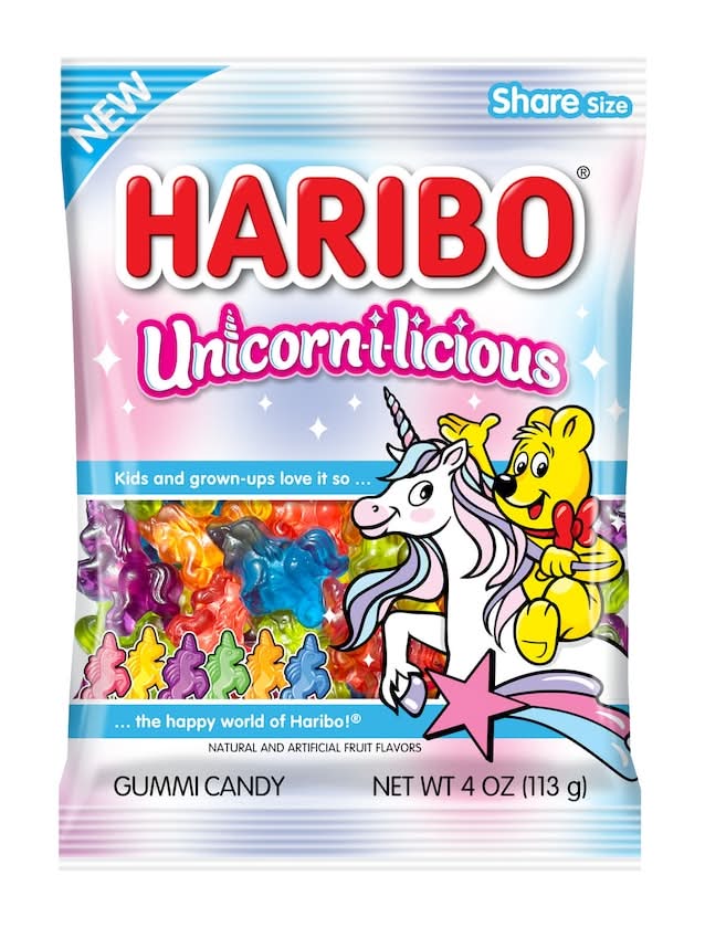 Haribo Unicorn-I-Licious Gummi Candy, Fruit (4 oz)