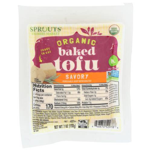 Sprouts Organic Savory Baked Tofu