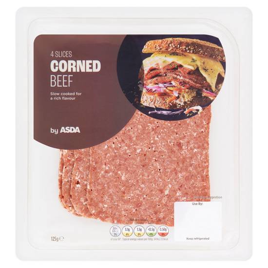 Asda 4 Slices Corned Beef 125g