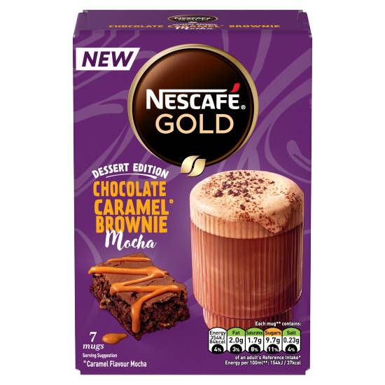 Nescafé Gold Dessert Edition Chocolate Brownie Mocha (7ct,21.4 g) ( caramel )