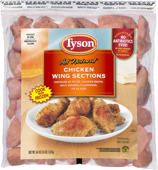 Tyson Chicken Wing Sections (64 oz)