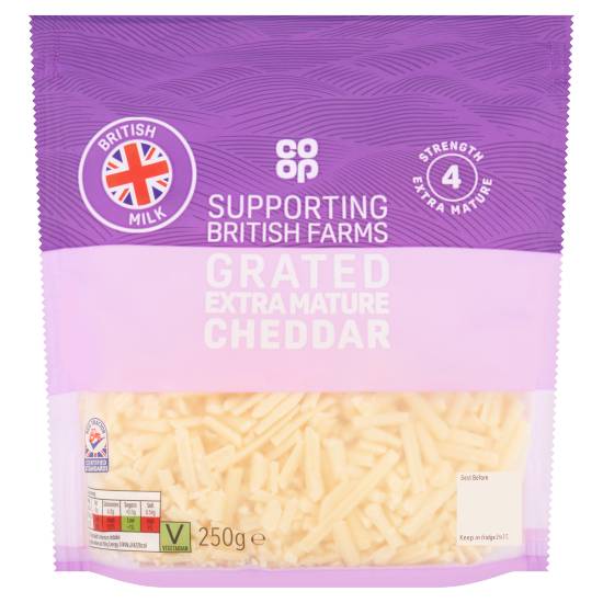 Co-Op British Grated Extra Mature Cheddar 250g