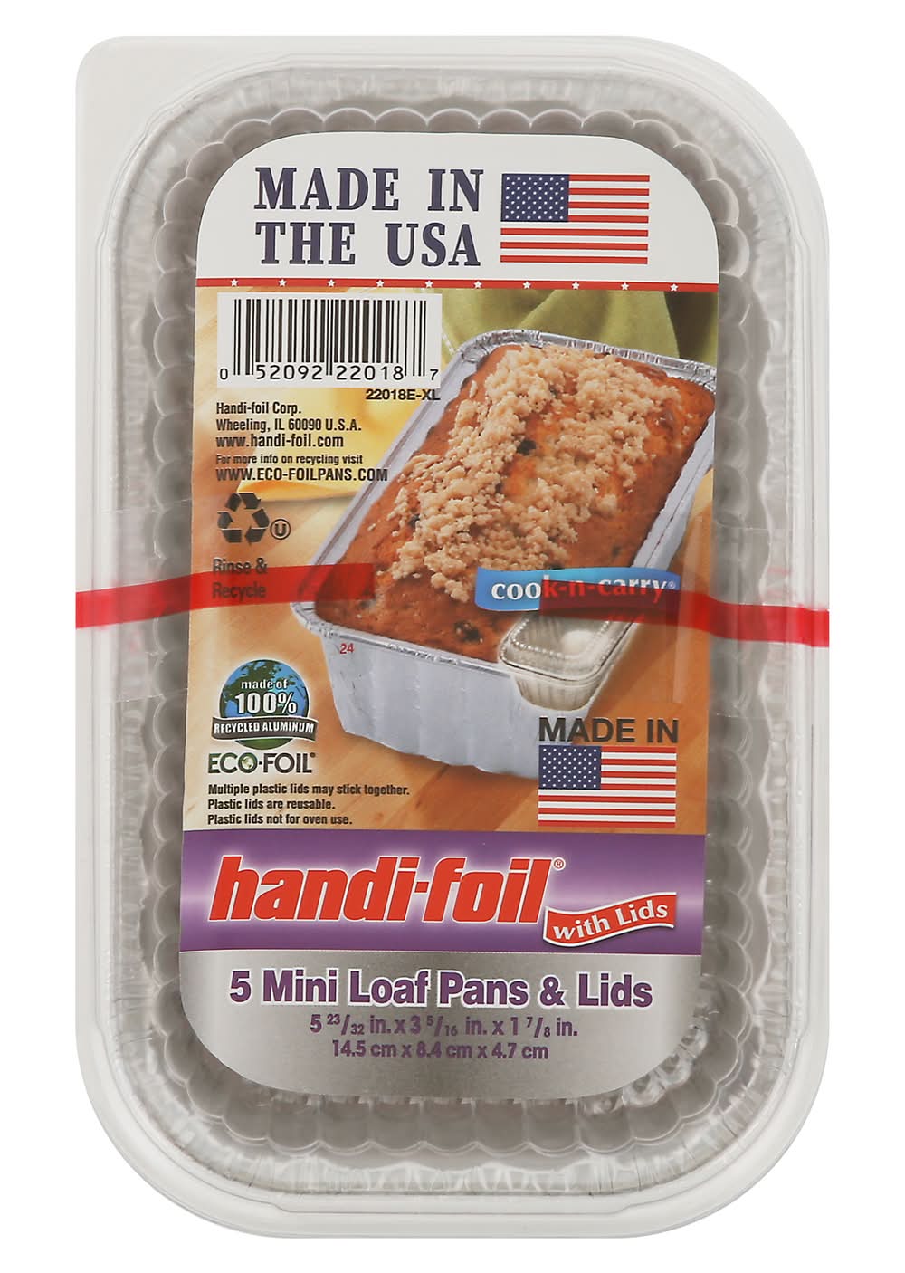 Handi-Foil Mini Loaf Pans & Lids