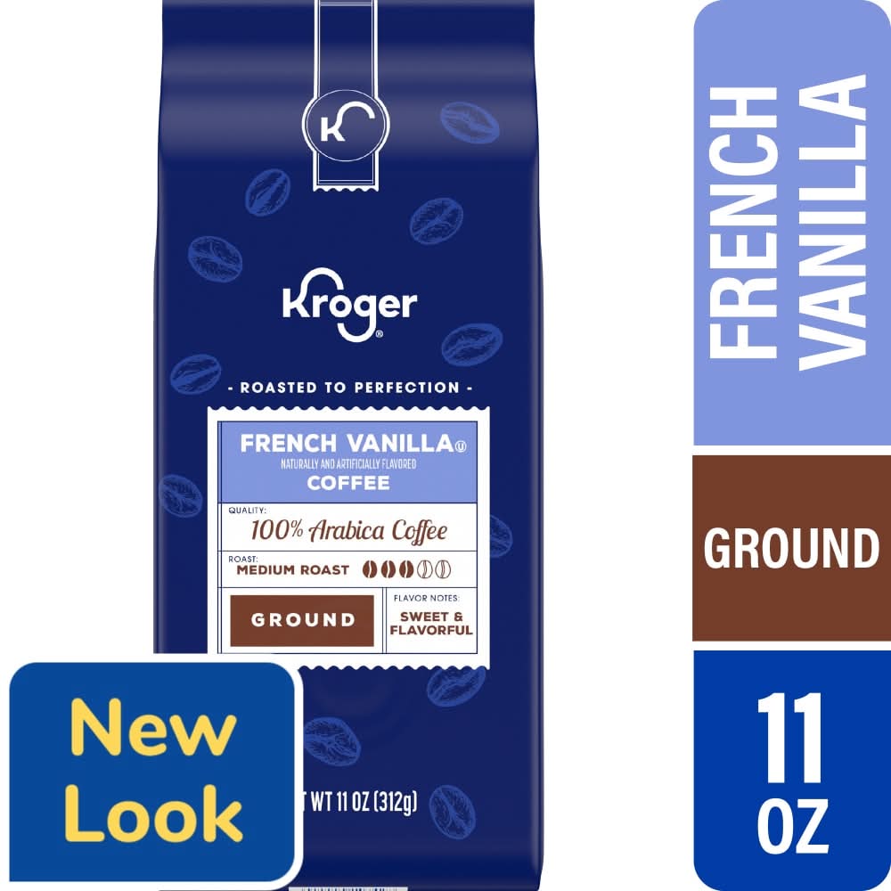 Kroger Medium Roast Ground Coffee, French Vanilla (11 oz)