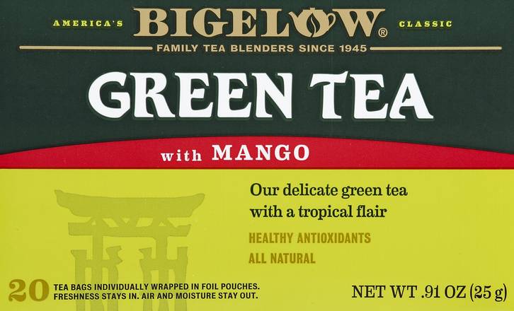 Bigelow Green Tea With Mango (20 ct, 25 g)