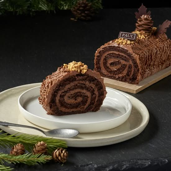 La bûchette roulée au chocolat