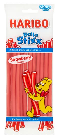 Haribo Strawberry Flavour, Balla Stixx (140g)