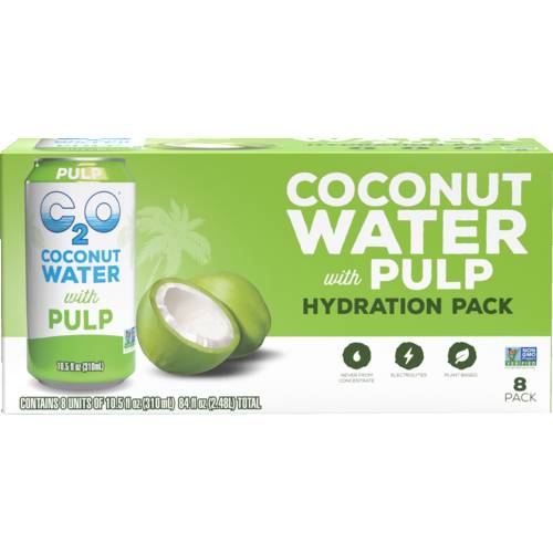 C2o Coconut Water With Pulp 8 Pack