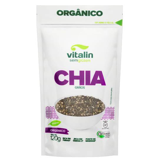 Vitalin chia em grãos (120 g)