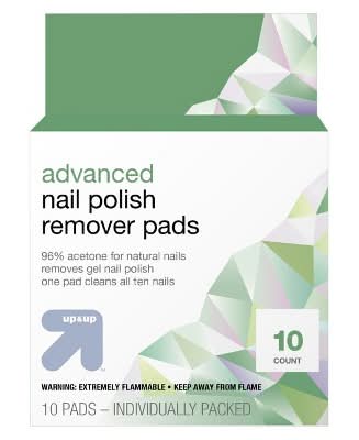 up&up Advanced Nail Polish Remover Pads (10 ct)