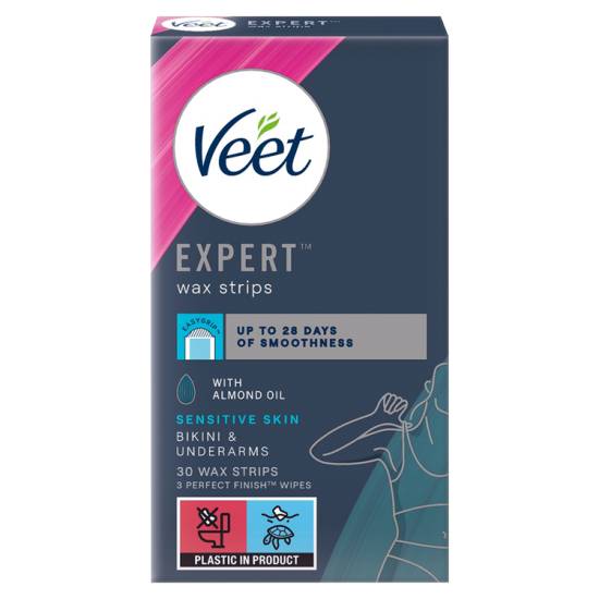 Veet Expert Wax Strips With Almond Oil (30 ct)