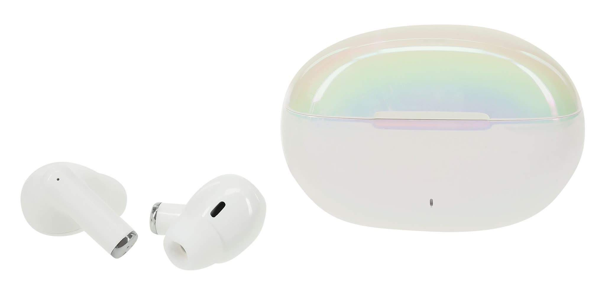 Iridescent True Wireless Earbuds & Case White