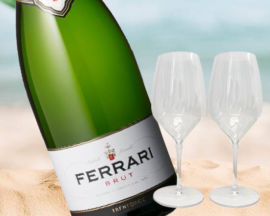 フェッラーリ ブリュットにワイングラスが付いてくる 【417019+999701】Present Campaign Ferrari Brut+Glass