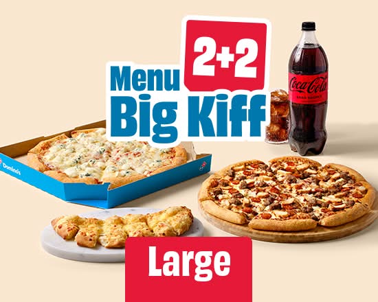 2 🍕 + 1🍟 + 1🥤 au choix (taille L)