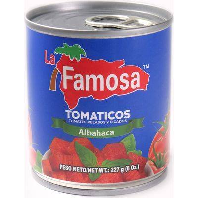 LA FAMOSA Tomaticos Picados C/Albahacas 8oz