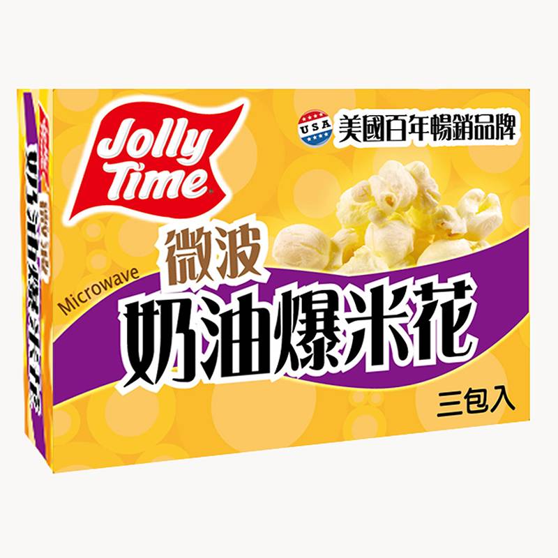 JOLLY TIME微波爆米花奶油味 <100g克 x 1 x 3Pack包>