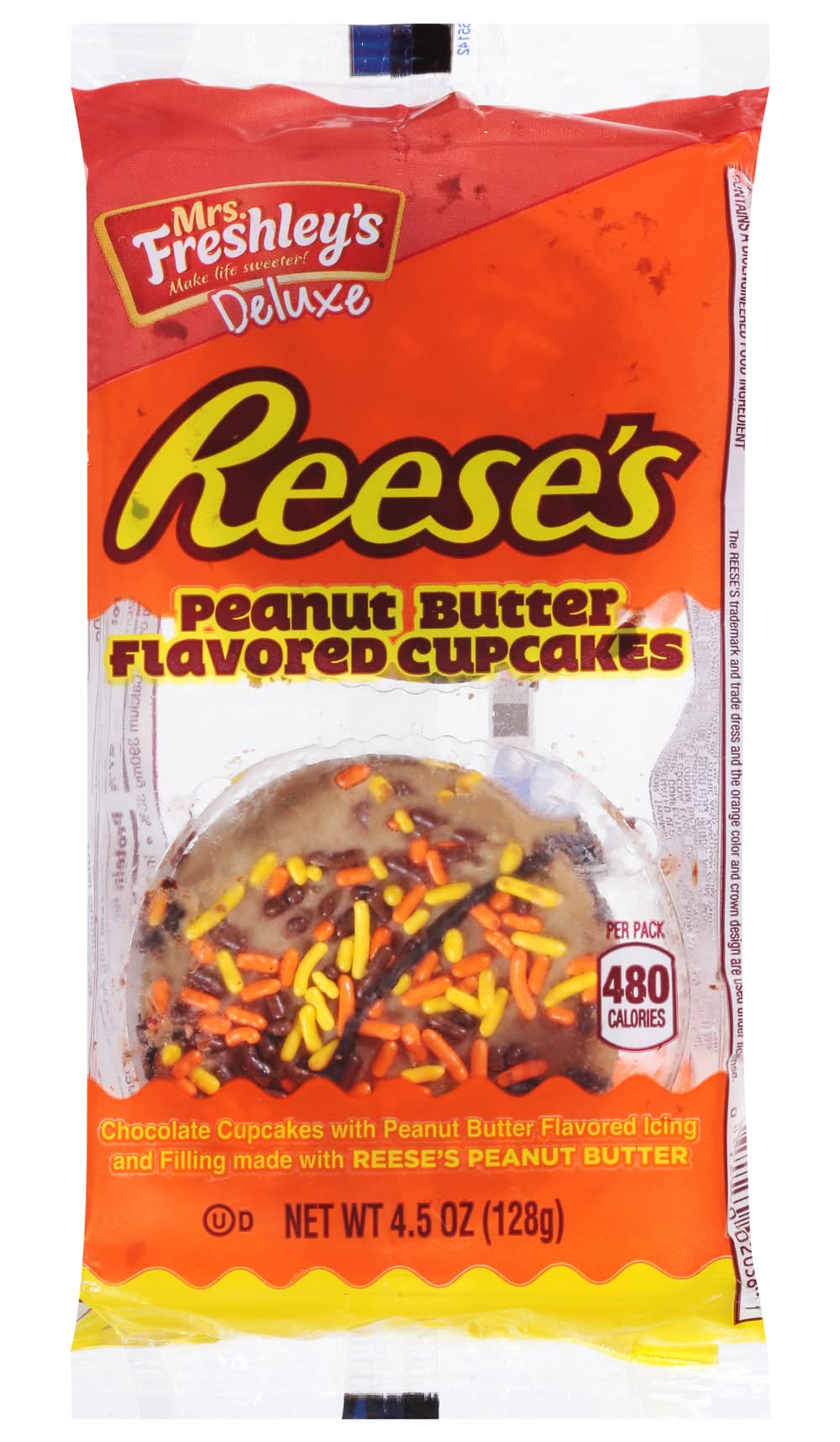 Mrs. Freshley's Deluxe Reese's Peanut Butter Flavored Cupcakes (4.5 oz)