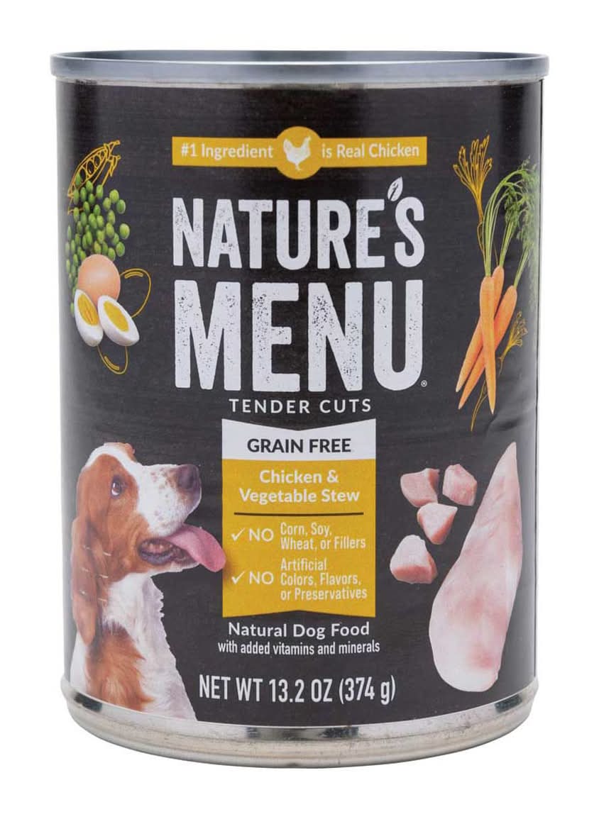 Nature?S Menu Grain Free Tender Cuts Wet Dog Food Chicken & Vegetable Stew 13.2 Oz