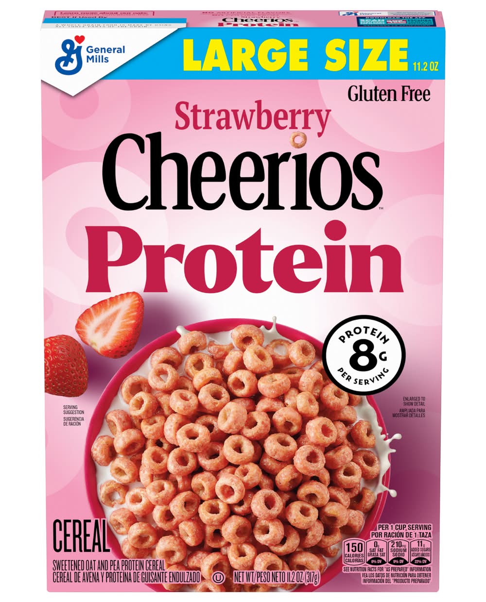 Cheerios Protein Breakfast Cereal, Strawberry (11.2 oz)