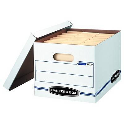 Bankers Box File Letter/Legal Storage, 12"x10"x15", White