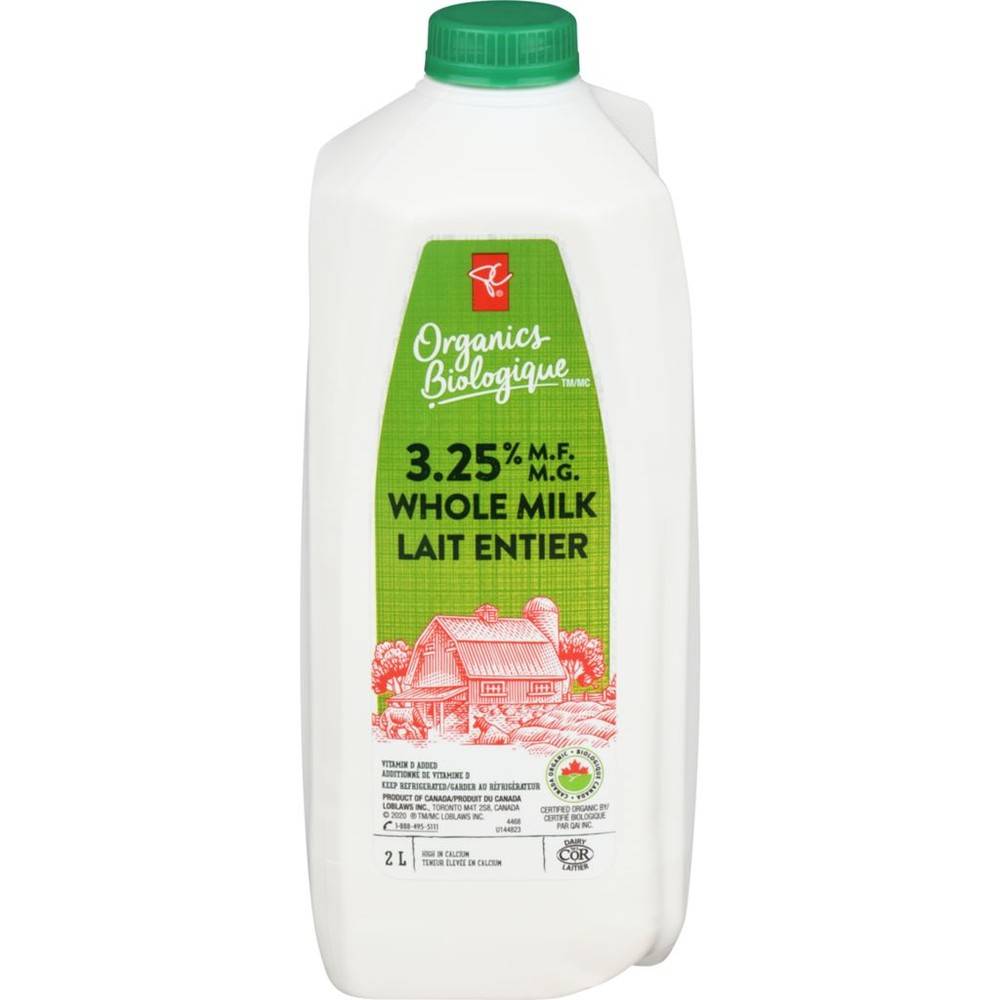 PC Organics Organics Homogenized Milk 3.25% (2 L)
