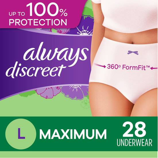 Always Discreet Base Underwear L 28ct