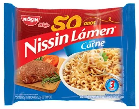 Nissin Lámen · Macarrão instantâneo sabor carne (85 g)