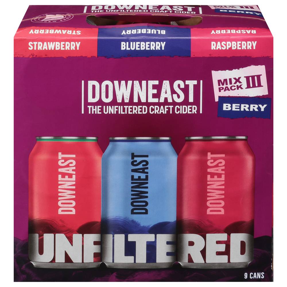 Downeast Unfiltered Cider Variety pack Beer (9 ct, 12 fl oz)