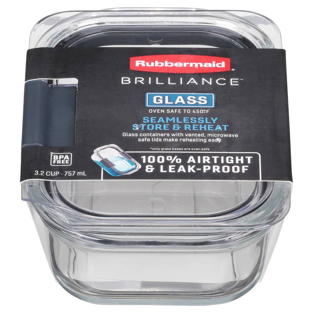 Rubbermaid 3.2 Cup Brilliance Glass Container