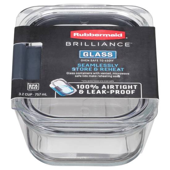 Rubbermaid 3.2 Cup Brilliance Glass Container (1 ct)