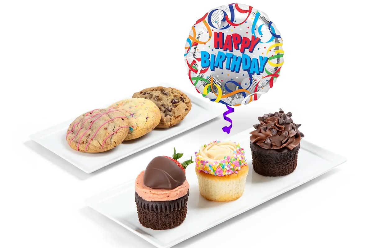 Cupcakes, Cookies, & Balloon Gift Set